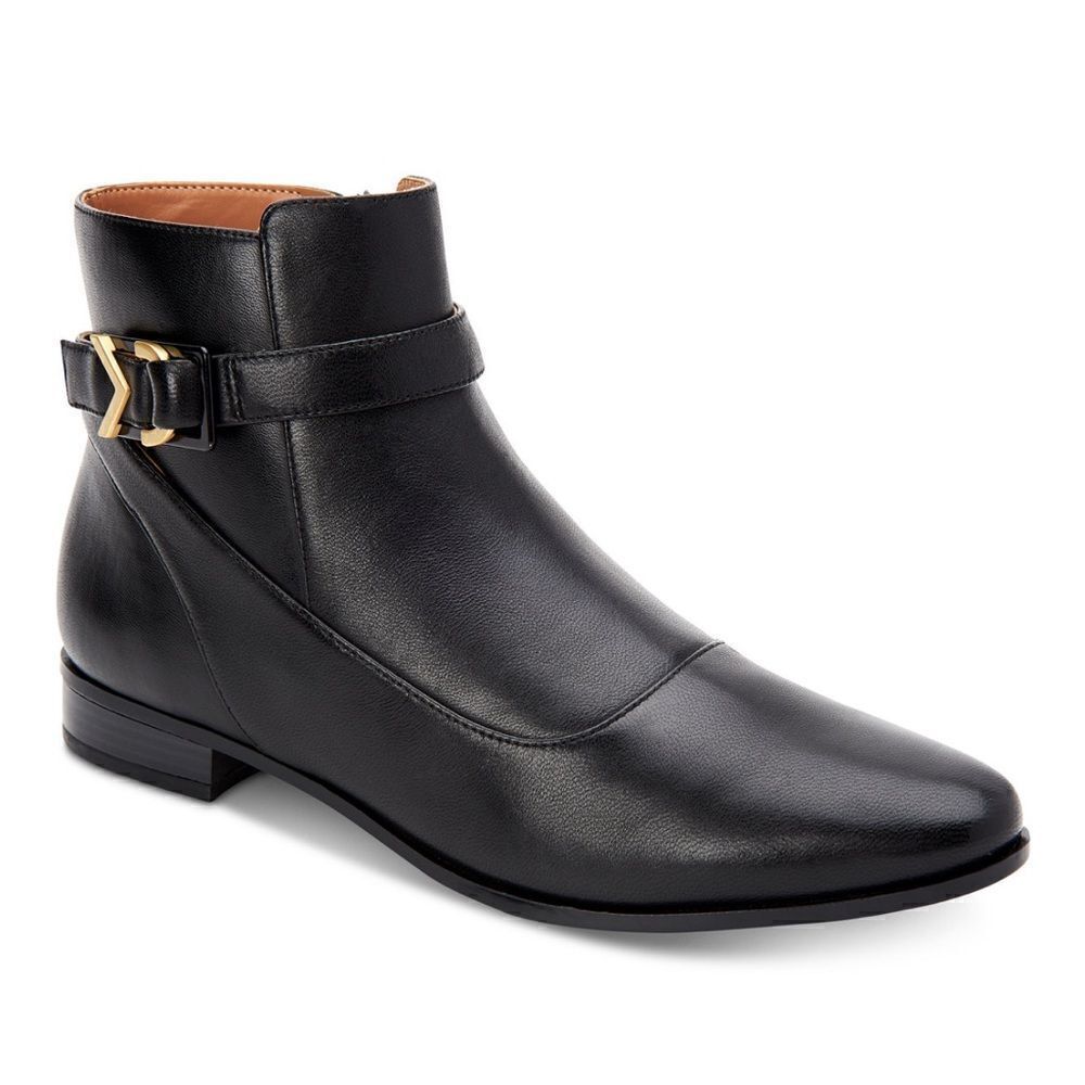 Calvin klein FArryn Napa leather booties in black